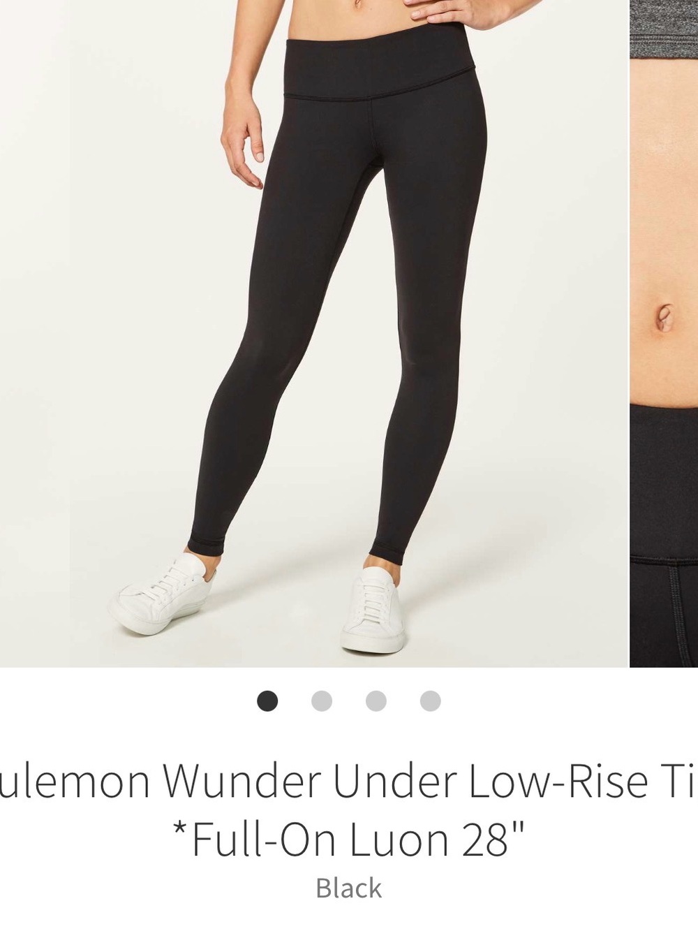 lululemon athletica wunder under low rise 28inch Leggings